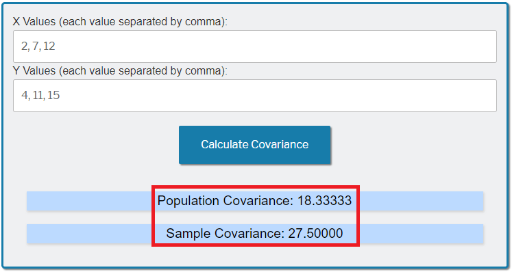 Example of Covariance