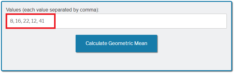 Geometric Mean Calculator