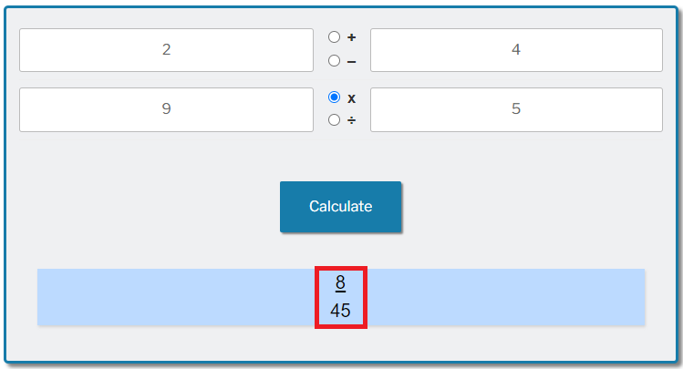 Fractions Calculator - Multiply