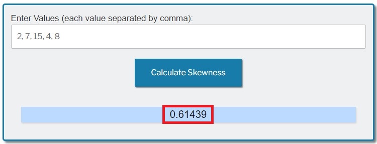 Skewness Calculator