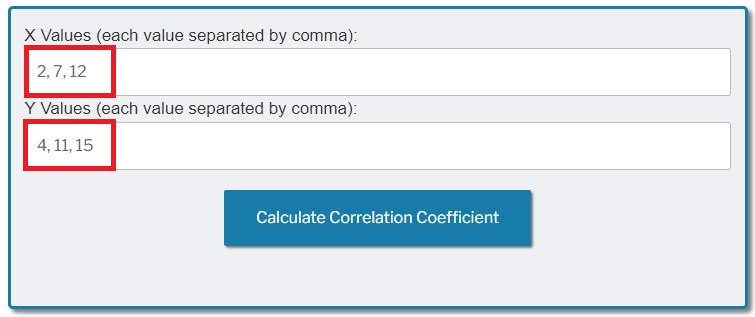 Correlation Coefficient Calculator