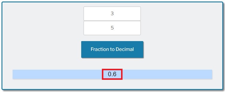 Fraction to Decimal Calculator
